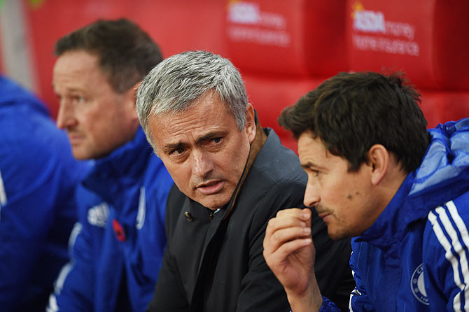 Chelsea manager Jose Mourinho during the Capital One Cup tie between Stoke City and Chelsea at Britannia Stadium in Stoke on Trent on Tuesday