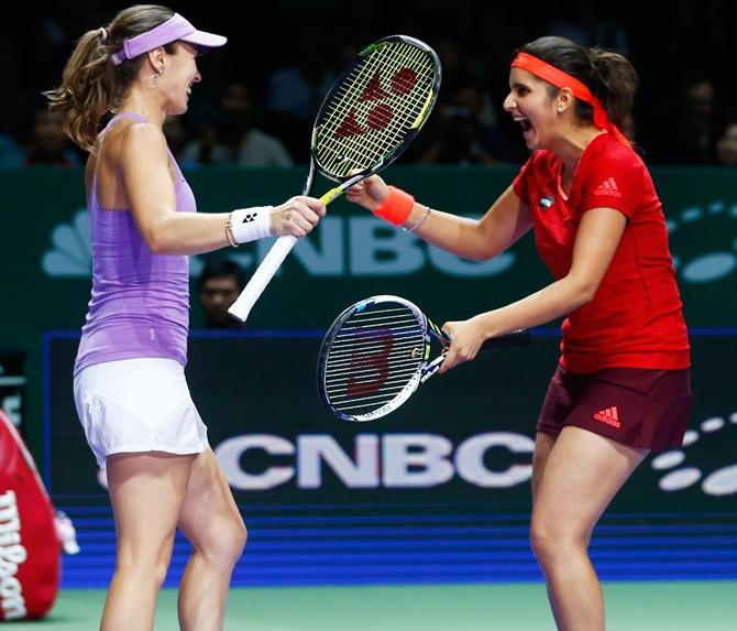 Sania Mirza and Martina Hingis