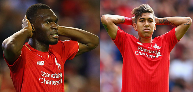 A combination of images showing Christian Benteke and Roberto Firmino