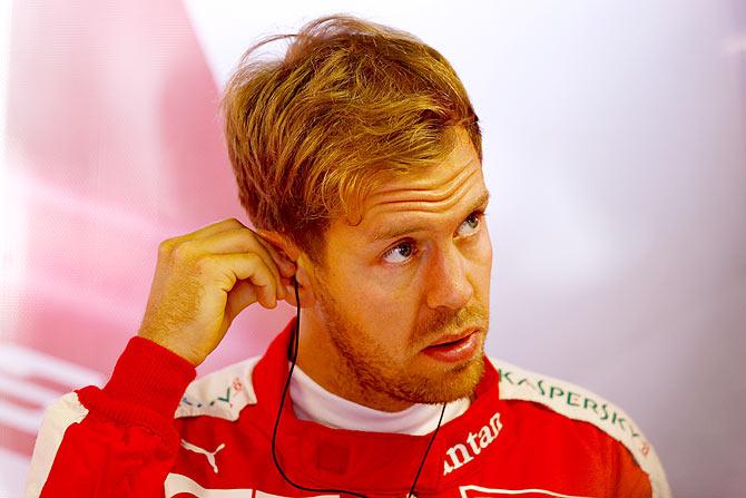 Sebastian Vettel of Germany and Ferrari 