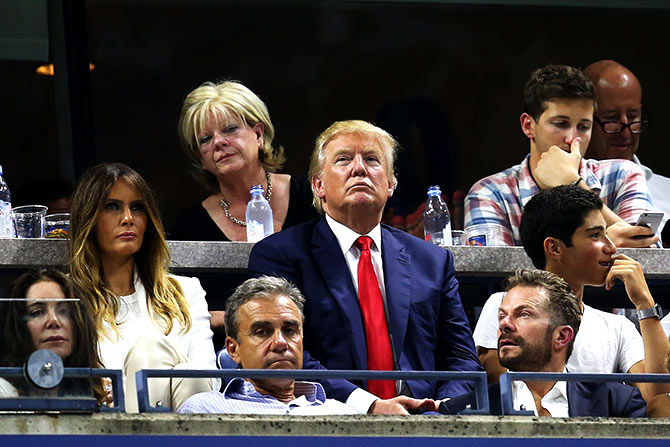 Donald Trump and his wife Melania Knauss-Trump  