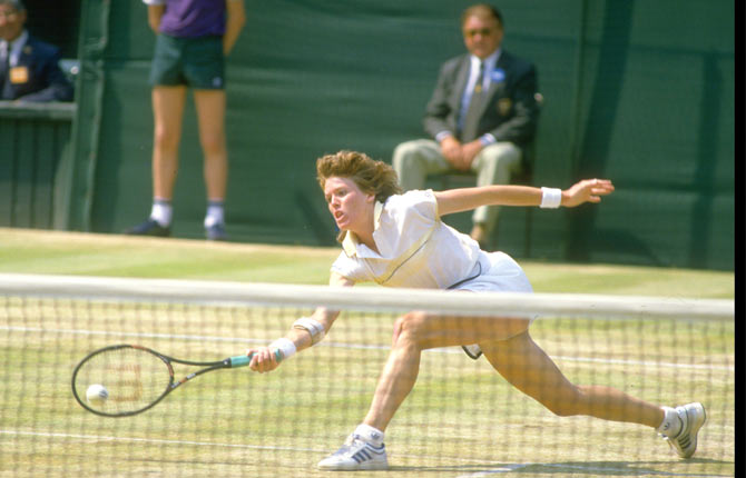 Kathy Jordan of the United States in action