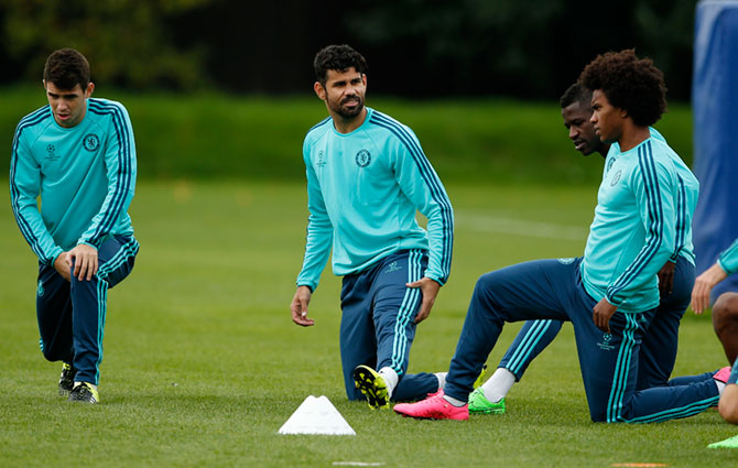 Chelsea's Diego Costa during training 