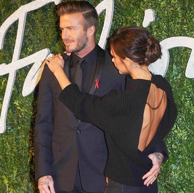 Victoria Beckham with husband