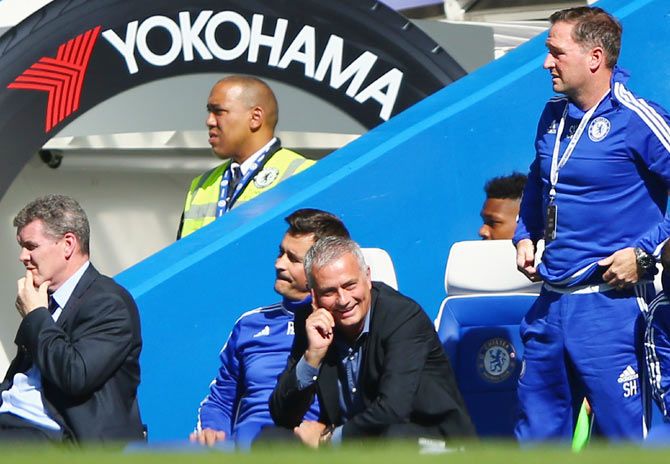 Chelsea Head coach Jose Mourinho smiles