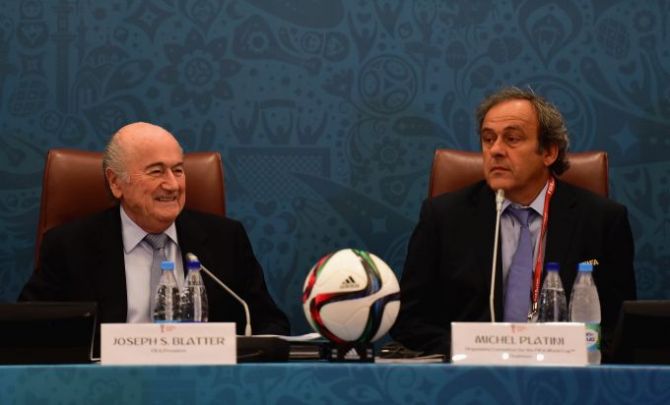 FIFA president Sepp Blatter (left), with UEFA president Michel Platini