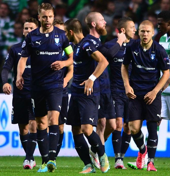 Malmo players celebrate