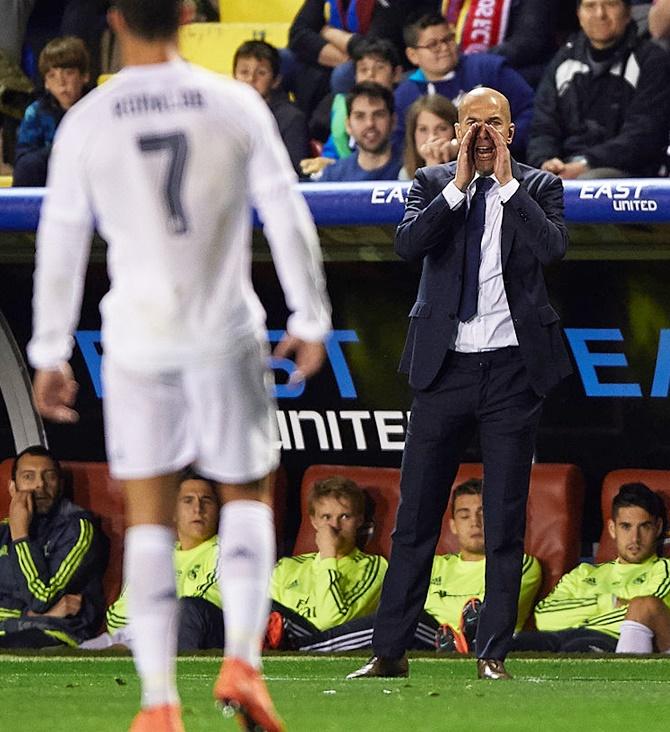 Real Madrid manager Zinedine Zidane