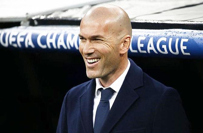 Real Madrid coach Zinedine Zidane