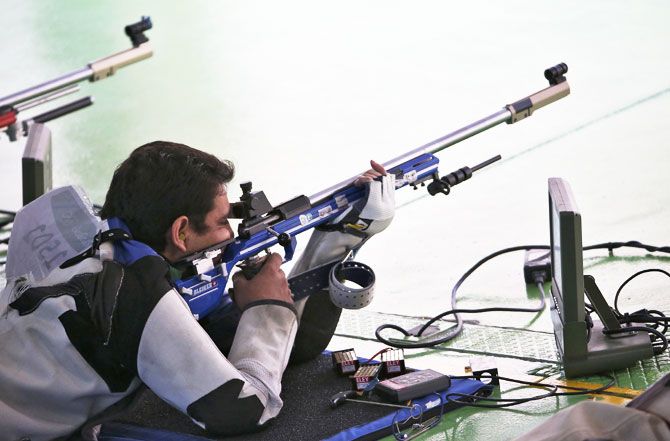 India's Chain Singh competes 