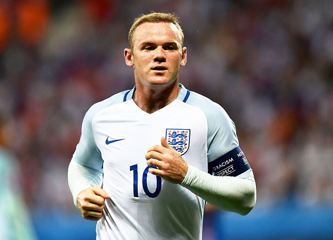 England's Wayne Rooney during the UEFA EURO 2016 round of 16 match against Iceland at Allianz Riviera Stadium in Nice, France on June 27, 2016