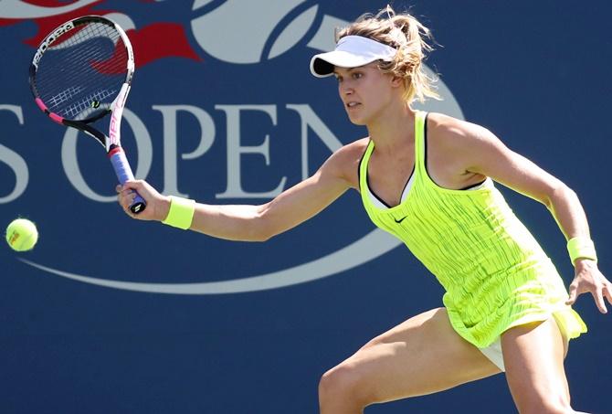 eugenie bouchard us open blue dress