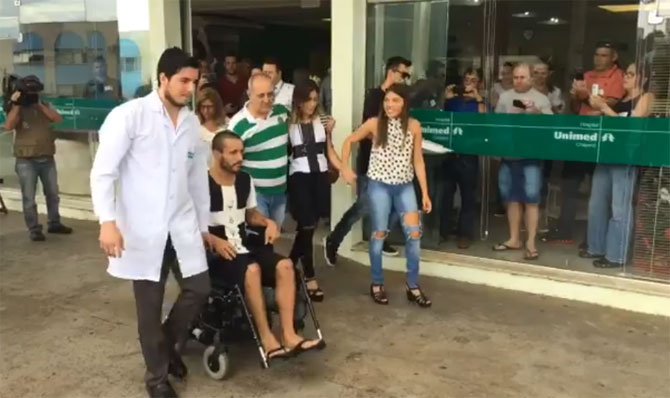 Chapecoense full back Alan Ruschel gets discharged from hospital on Saturday