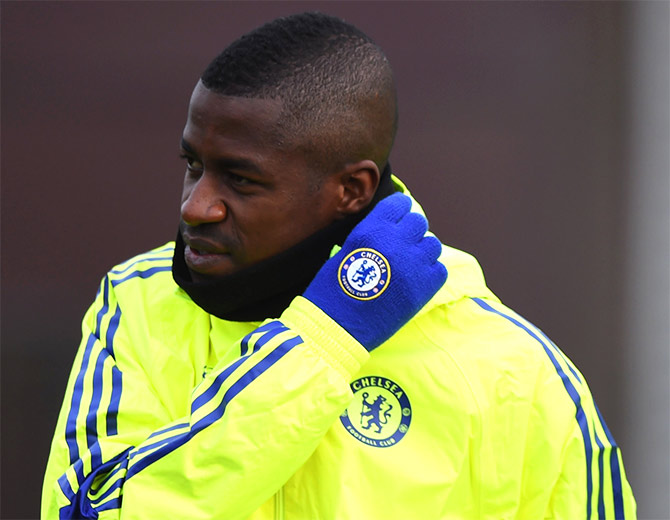 Ramires during a Chelsea training session 