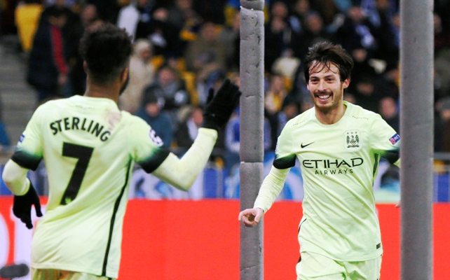 Yaya Toure celebrates scoring the third goal for Manchester City 