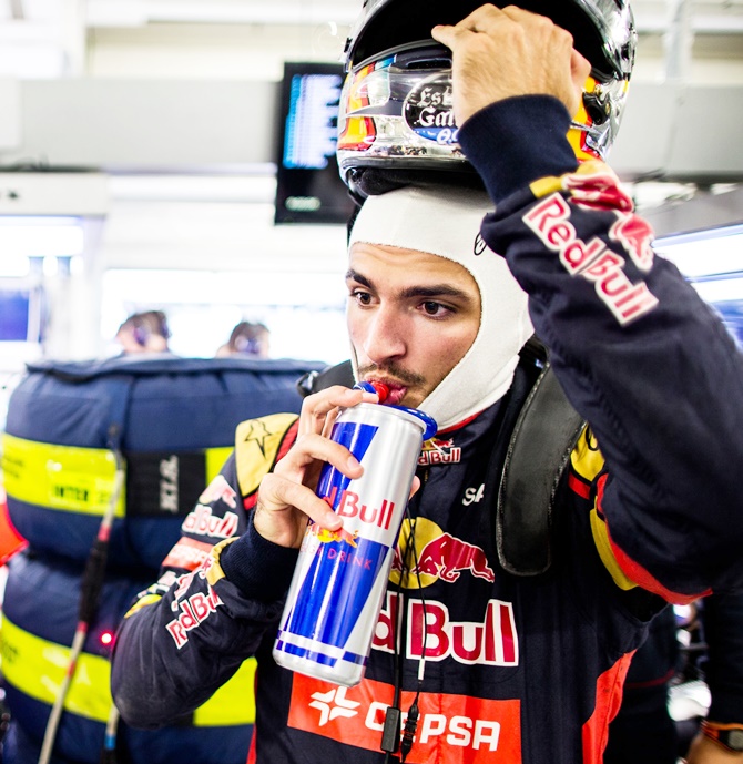 Toro Rosso's Carlos Sainz during practice for the Formula One Grand Prix