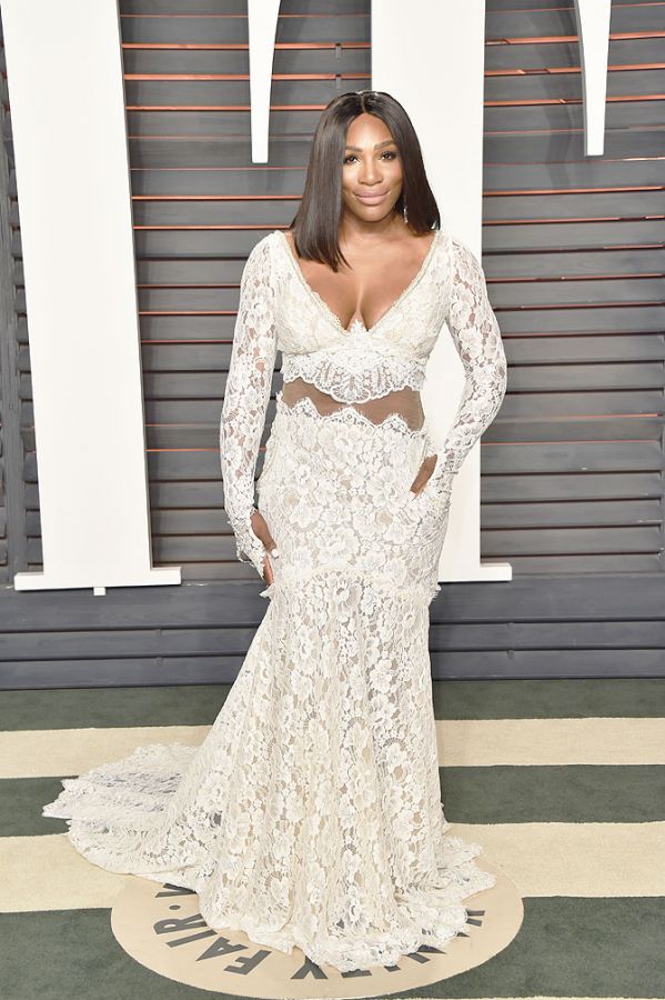 Tennis player Serena Williams attends the 2016 Vanity Fair Oscar Party hosted by Graydon Carter at the Wallis Annenberg Center for the Performing Arts in Beverly Hills, California, on Sunday