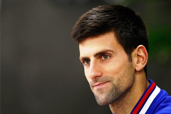 Novak Djokovic of Serbia speaks to the media 