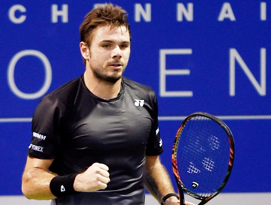 Stan Wawrinka of Switzerland after his win at the Chennai Open 