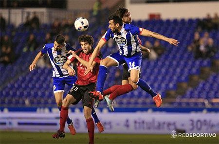 Action from the King's Cup Copa Del Rey match played between Deportivo and Mirandes on Tuesday 