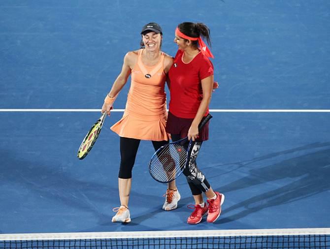 Martina Hingis (left) and Sania Mirza