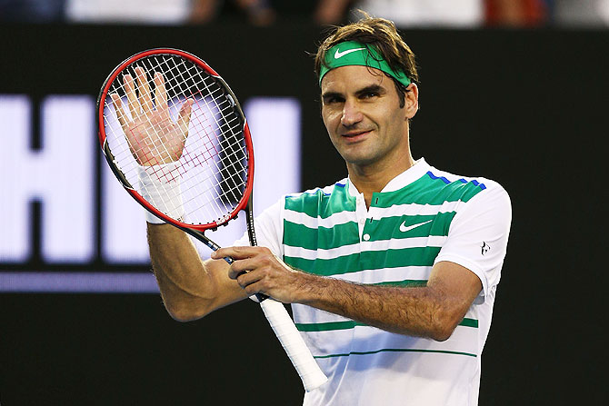 Roger Federer of Switzerland