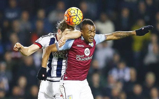 Aston Villa's Jordan Ayew in action