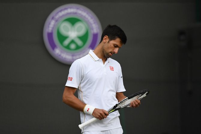 Novak Djokovic after his shocking defeat against Sam Querrey at 2016 Wimbledon