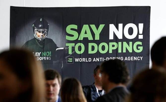 Participants at the World Anti-Doping Agency Symposium for Anti-Doping Organizations in Lausanne, March 24, 2015
