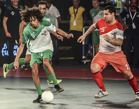 Action from the match between Bengaluru 5's and Kolkata 5's in Mapusa, Goa, on Wednesday