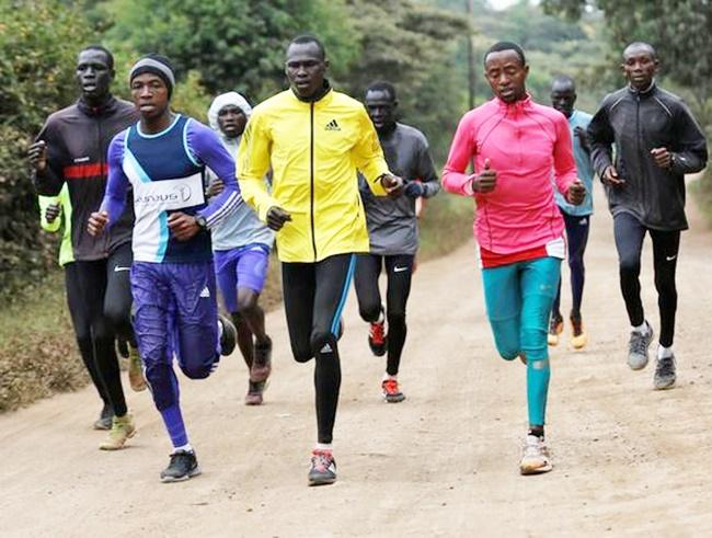 Athletes from South Sudan, part of the refugee team