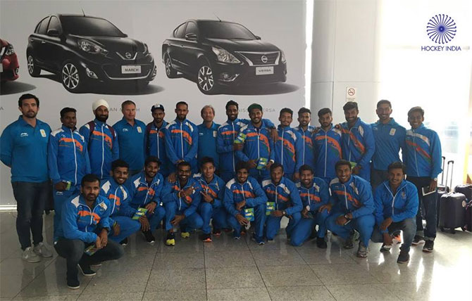 The Indian Hockey team at Rio de Janeiro