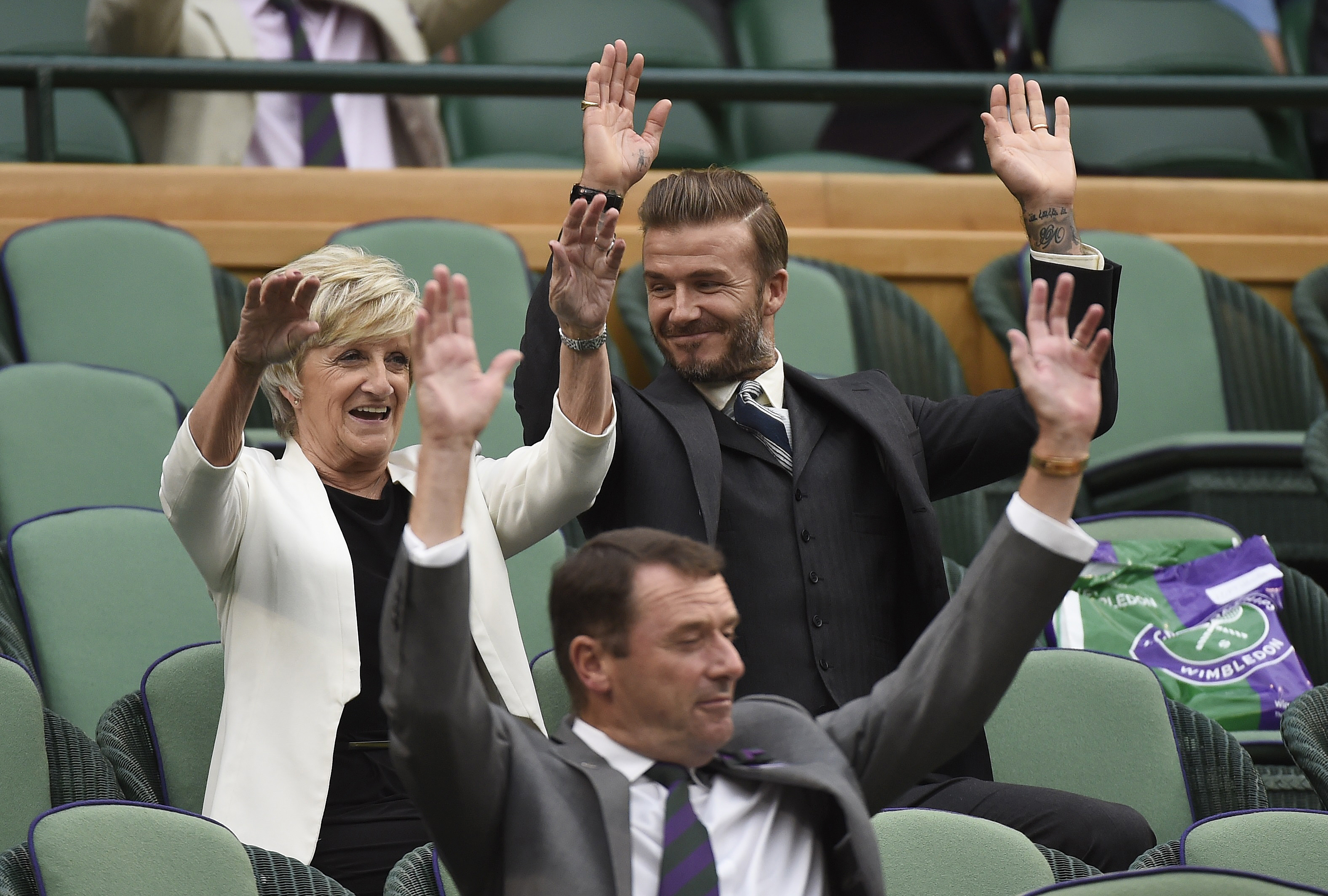 Photos Beckham Bradley Cooper On Wimbledon S Celebrity Court Rediff Sports