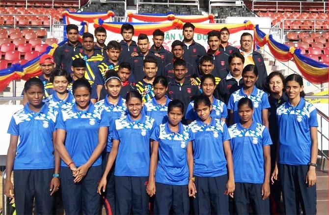 The team of Junior athletes at the Asian Junior athletics Championships