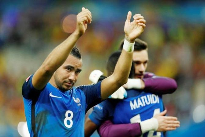 Dimitri Payet celebrates after France beat Romania in the opening match of Euro 2016