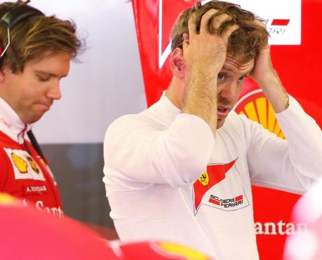 Sebastian Vettel of Ferrari