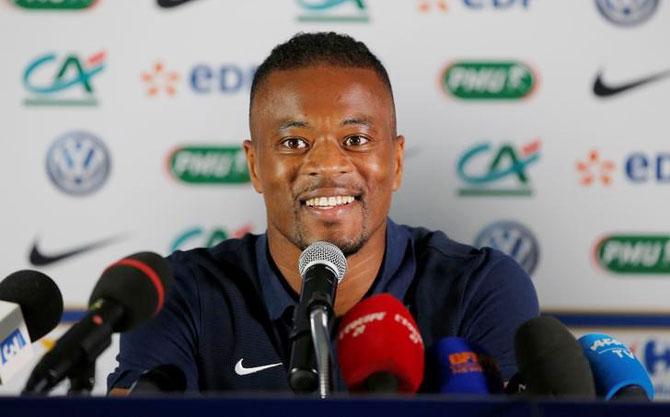 France's veteran defender Patrice Evra