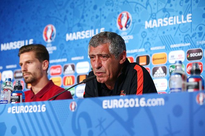 Portugal coach Fernando Santos during a media interaction at Stade Velodrome in Marseille on Wednesday