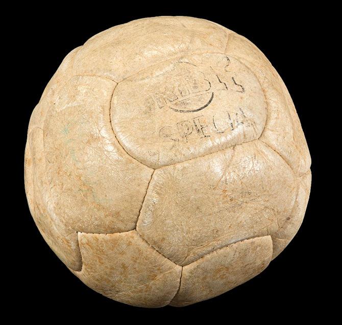 A white leather Drible brand football used by Pele to score his 1,000th career goal in a match that pitted his Santos FC team against rival Club de Regatas Vasco da Gama, known as Vasco da Gama, at Maracana Stadium in Rio de Janeiro, Brazil on November 19, 1969 is another one of Pele's precious items that is set to go under the hammer