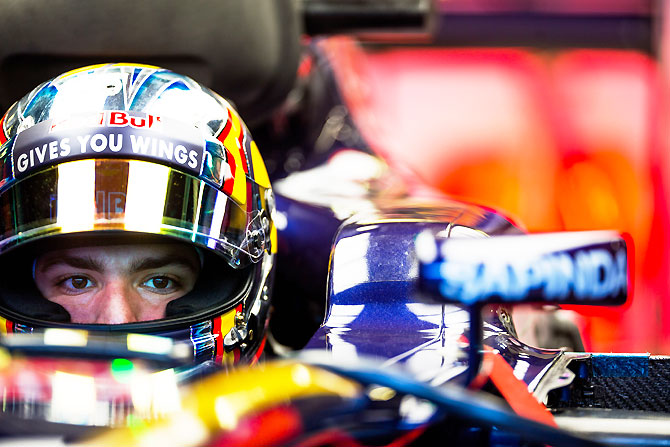 Scuderia Toro Rosso's Spainish driver Carlos Sainz during day four of F1 winter testing at Circuit de Catalunya in Montmelo, Spain, on March 4