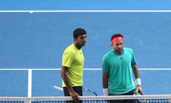 Rohan Bopanna of India and Florin Mergea of Romania 