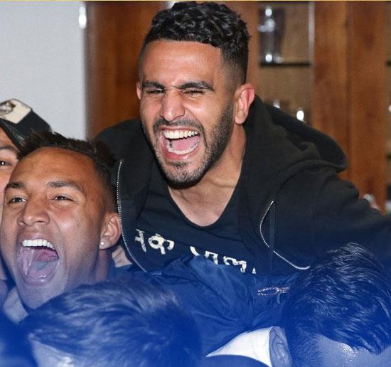 Riyad Mahrez can't contain his joy