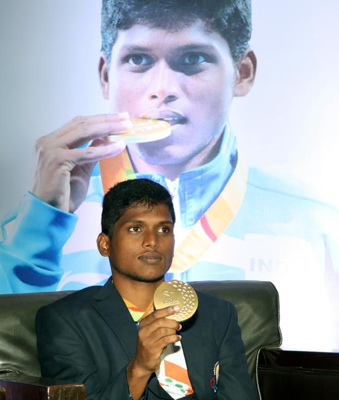 Gold medallist Mariyappan Thangavelu