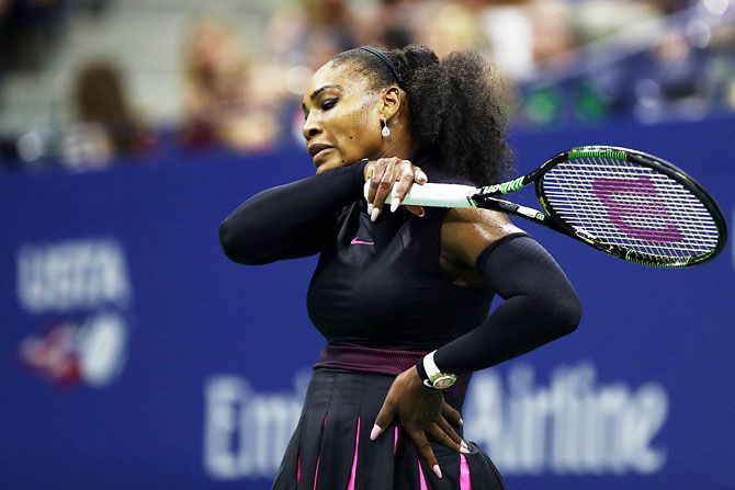 Serena Williams during the US Open semi-final