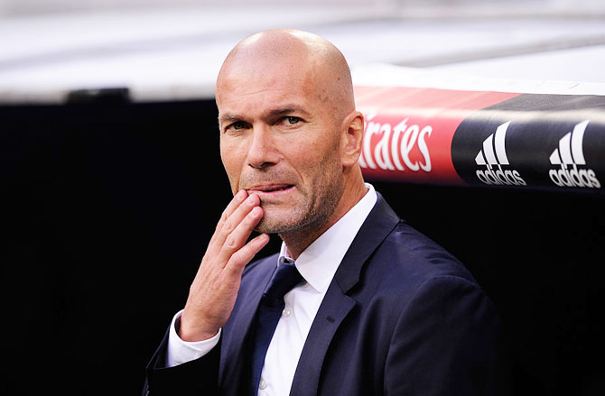 Real Madrid manager Zinedine Zidane 