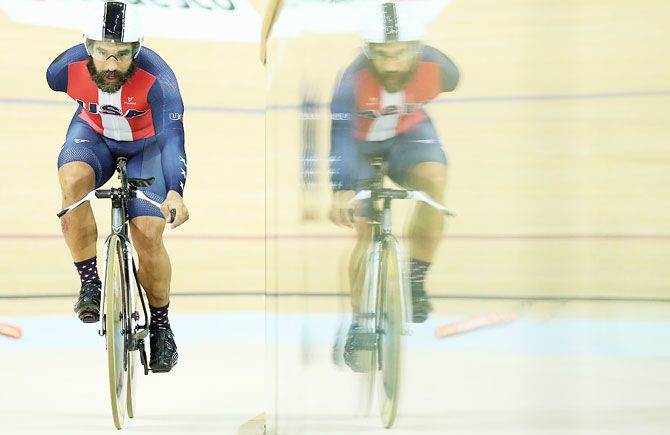 Joseph Berenyi of USA competes in the Men's C1-2-3 1000m Time Trial Track Cycling at the Rio 2016 Paralympic Games at the Olympic Velodrome on Saturday, September 10