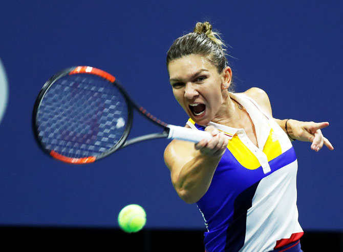 Simona Halep was stunned by Maria Sharapova in the first round 