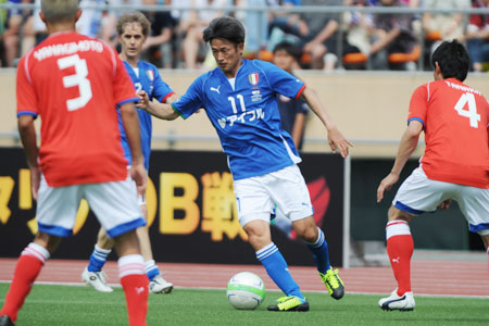 Kazuyoshi Miura in action
