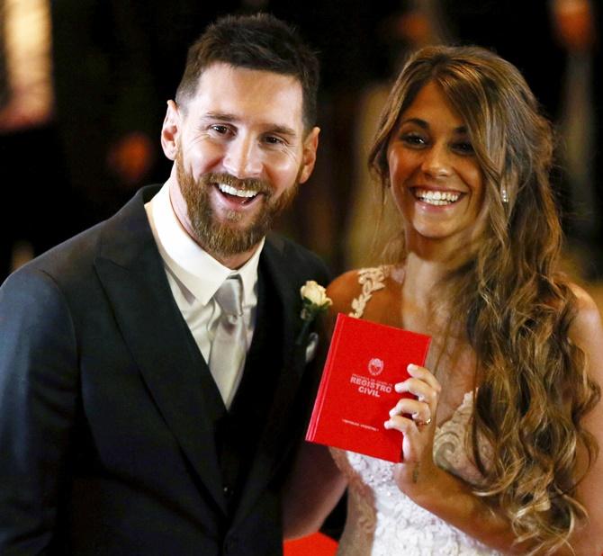 PHOTOS: Meet Mr and Mrs Messi! - Rediff.com Sports