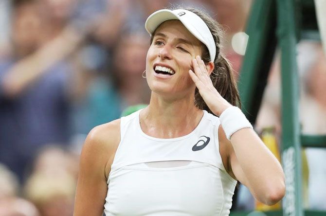 Johanna Konta became the first British woman to reach the last four in almost 40 years when she beat Romanian Simona Halep on Tuesday